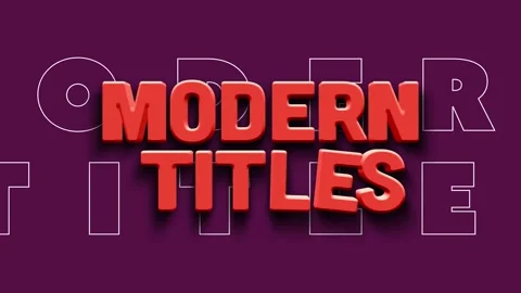 3D Outlined Title. Stock After Effects