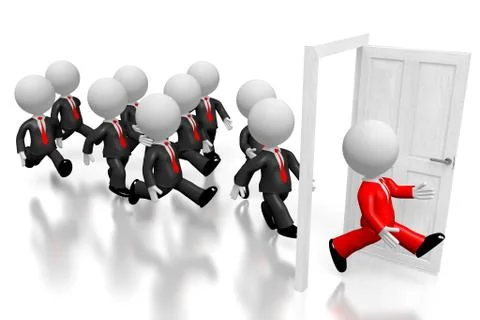 3D outsource concept Stock Illustration