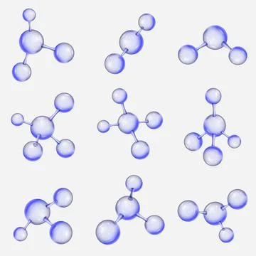 3D oxygen cell. Glass model. DNA chemical elements set. Molecular atom for bio 스톡 일러스트