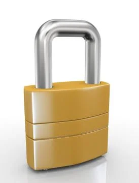 3d padlock Stock Illustration