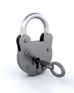3D padlock Stock Illustration