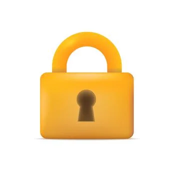 3d padlock security concept. Vector Stock Illustration