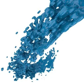 3d paint color splash Stock Illustration