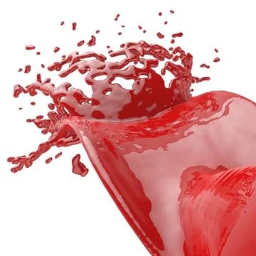 3d paint splash isolated on white 스톡 일러스트