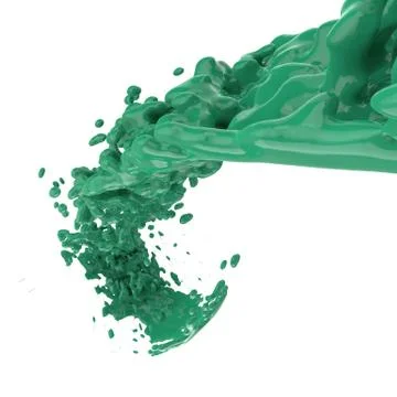3d paint splash isolated on white Stock Illustration