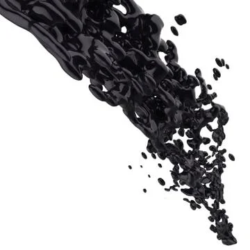 3d paint splash isolated on white Stock Illustration