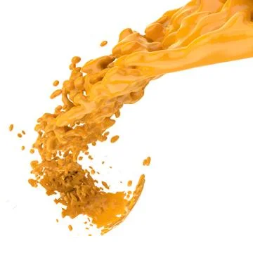 3d paint splash isolated on white background Ilustración de archivo
