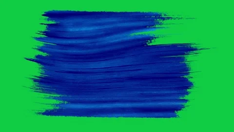 3D painted flowing brush strokes artistic stripes design on green screen alpha Stock Footage 317805819