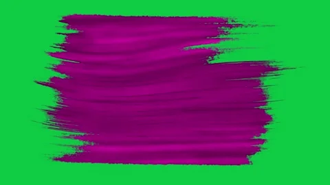 3D painted flowing brush strokes artistic stripes design on green screen alpha Stock Footage 317805822