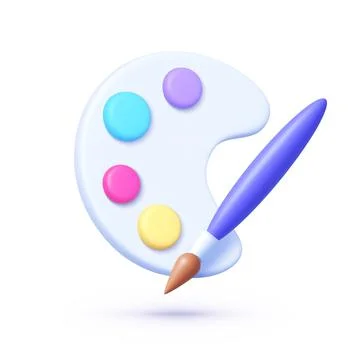 3d Palette for concept design. Creative concept. Vector illustration design Illustrazione stock