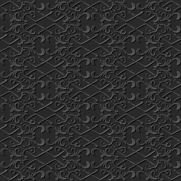 3D paper art pattern check cross spiral chain Stock Illustration