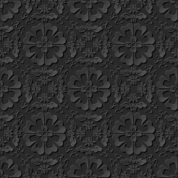 3D paper art pattern cross spiral round flower kaleidoscope Illustrazione stock