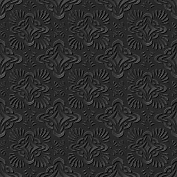 3D paper art pattern curve fan cross kaleidoscope Illustrazione stock