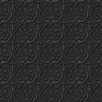 3D paper art pattern curve cross frame flower 스톡 일러스트