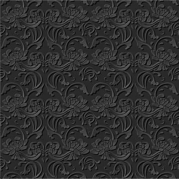 3D paper art pattern garden spiral curve flower vine Stock Illustration