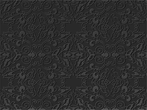 3D paper art pattern spiral curve cross kaleidoscope Stock Illustration