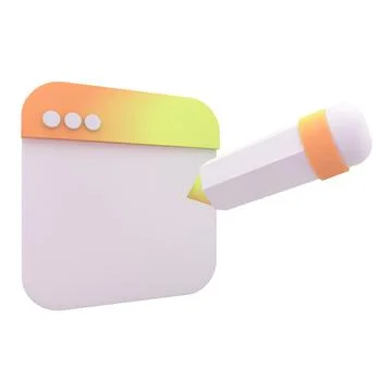 3d paper clipboard task management todo check list with pencil, fast work on  Stock Illustration