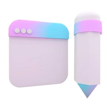 3d paper clipboard task management todo check list with pencil, fast work on  Stock Illustration
