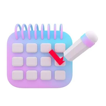 3d paper clipboard task management todo check list with pencil, fast work on  Stock Illustration
