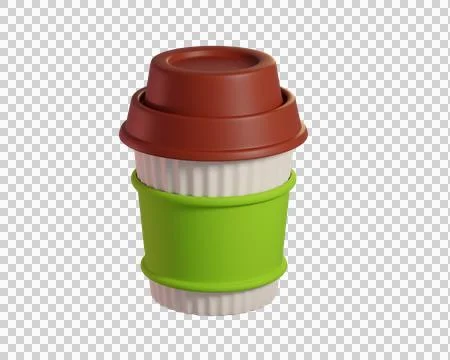 3D Paper Coffee Cup to Take away Stock Illustration