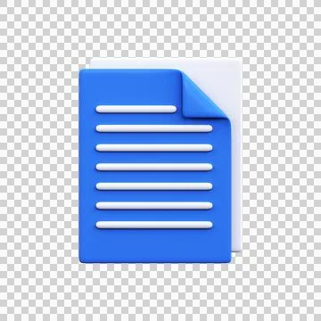 3d paper document icon. File symbol Stock Illustration
