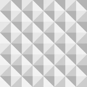 3D paper pyramids. Seamless vector pattern background Illustrazione stock