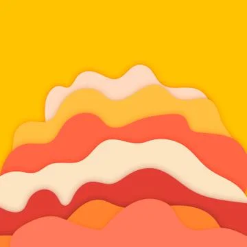 3D papercut color background. Multi layers effect texture. Vector illustratio Stock Illustration