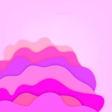 3D papercut color background. Multi layers effect texture. Vector illustratio Stock Illustration