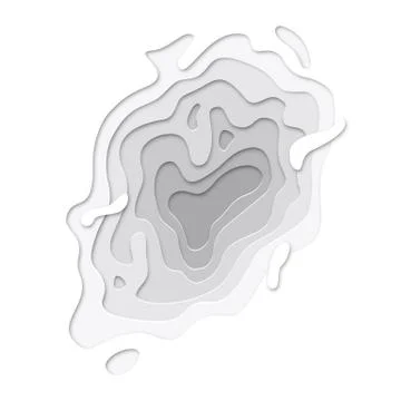 3D papercut layers background of paper cut vector art texture website templat Ilustración de archivo