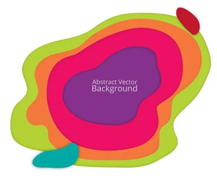 3D papercut layers in gradient texture vector banner. Abstract paper Ilustração Stock