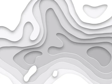 3D papercut layers of paper cut vector art background texture website templat Stock Illustration