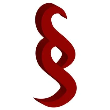 3D paragraph isolated on white background Stock Illustration