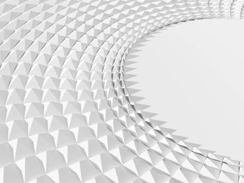 3d parametric triangular round structure Illustrazione stock