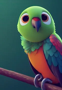 3D Parrot イラスト素材