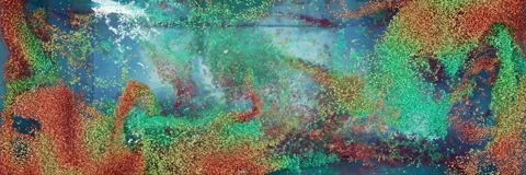 3D Particle Flow Dynamic Background Stock Footage 319987995