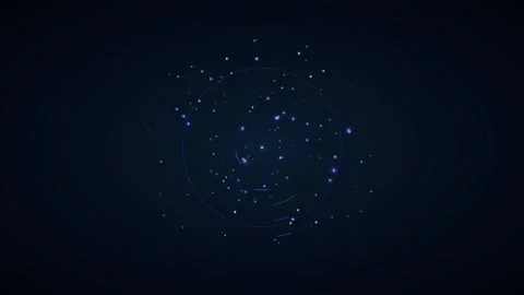 3D Particle Grid Loop - Dark Blue Cosmic Data Network Backdrop 動画素材 341786868