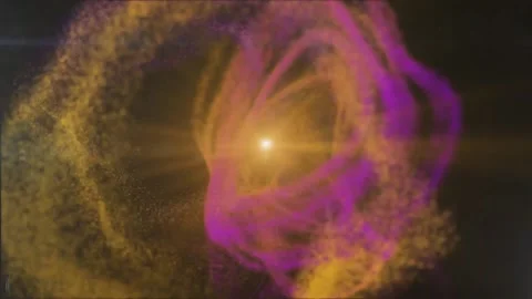 3d particle show abstract 3d animation Stock Footage 229477991