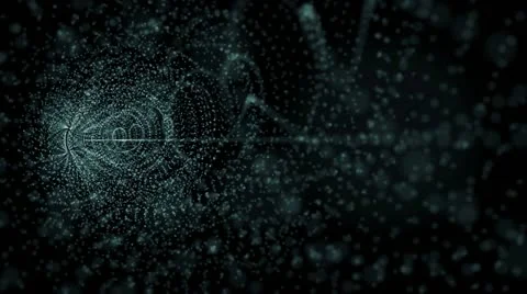 3d particle tunnel Stock Footage 10881597