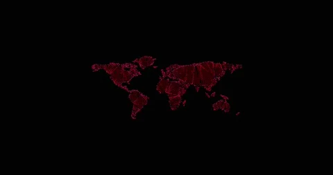 3d particle world map, global connection concept, digital technology, business Stock Footage 172418005
