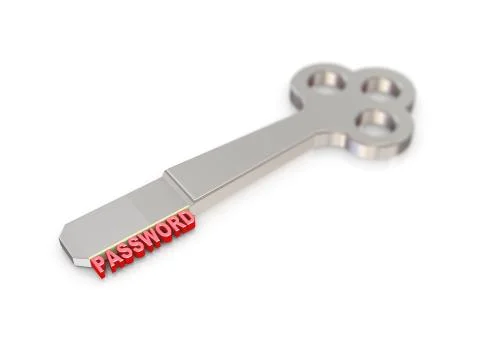 3d password word key Stock Illustration