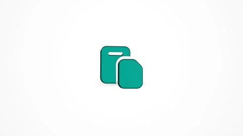 3D Paste Clipboard Insert Icon Animated Loop on White Background 4K Stock Footage 347650879