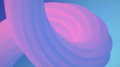 3D pastel gradient loop abstract spiral ribbon in vaporwave style Stock Footage 340510069