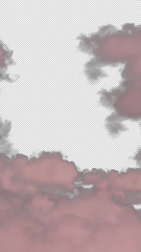 3D Pastel Pink Cloud Animation | Transparent Background Stock Footage 305402396