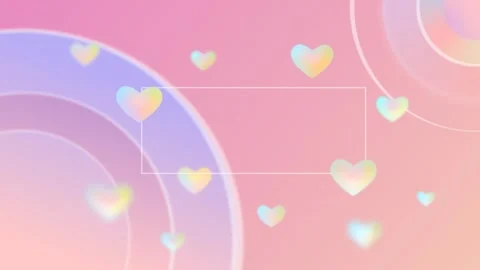 3D pastel rainbow hearts floating on pink background, 4k 60fps seamless loop Vídeos de archivo 335865804