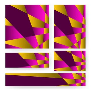 3d patches pattern texture business templates set Stock Illustration