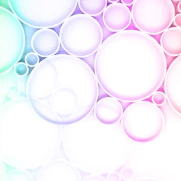 3d pattern with colorful rings over white backdrop Stock Illustration