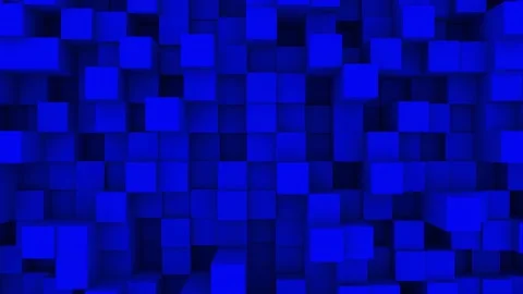 3d pattern of cubes blue Stock Footage 195352599