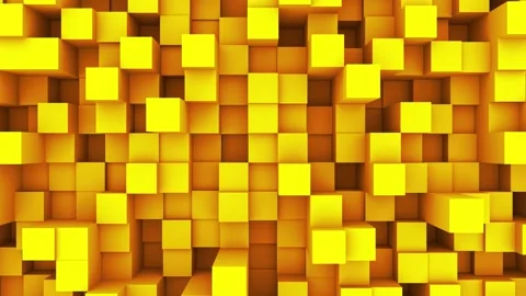 3d pattern of cubes orange Video stock 195349851