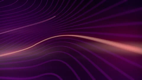 3d pattern with deformed wavy wires and motion glowing lines loop animation. 4K Stock Footage 136302233
