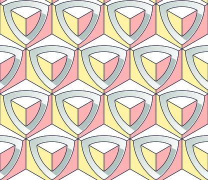 3D Pattern For Design. Luxury 3D Tiles. Stock Illustration